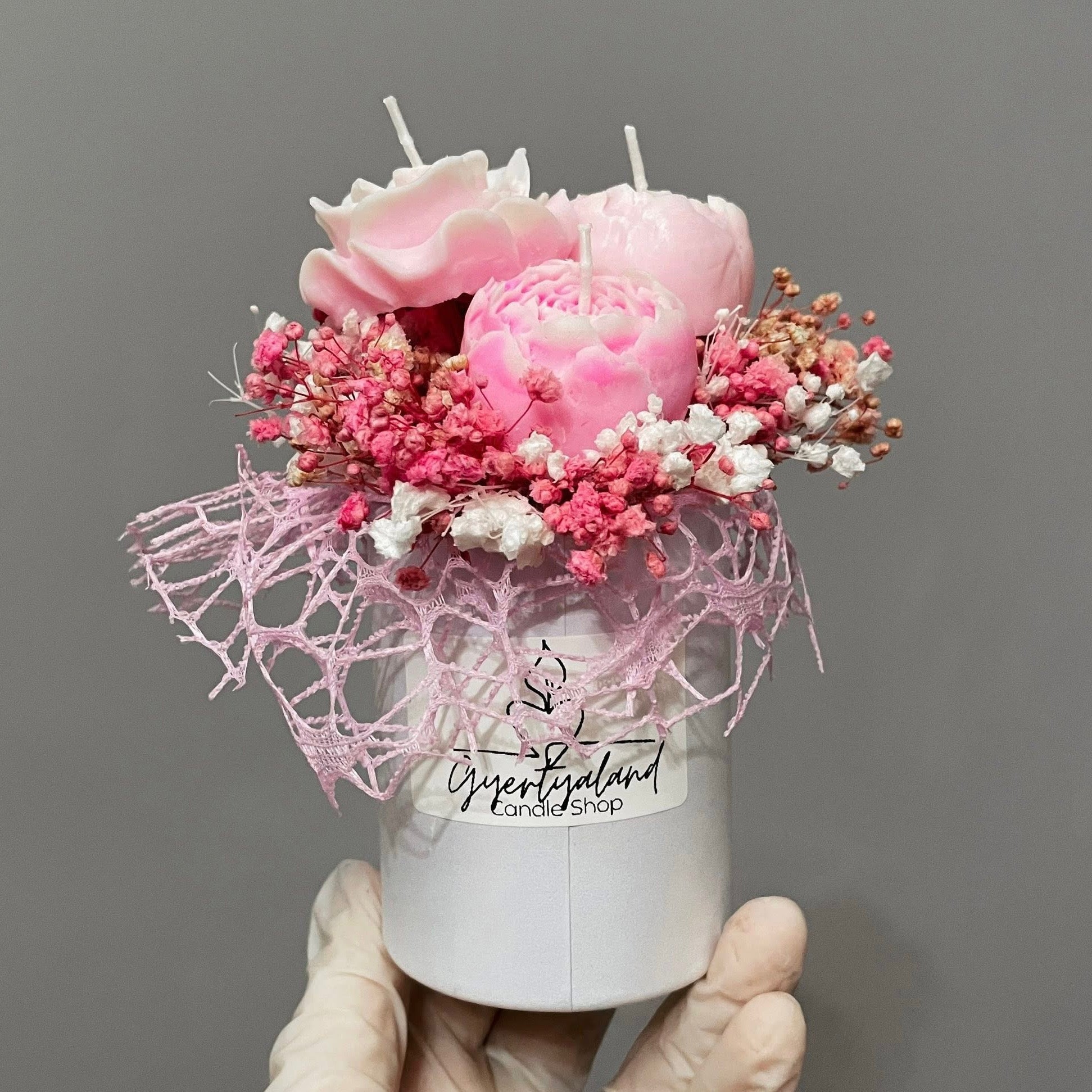 Gyertya virágcsokor