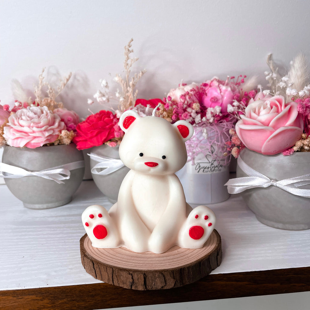 Festett mackó illatgyertya