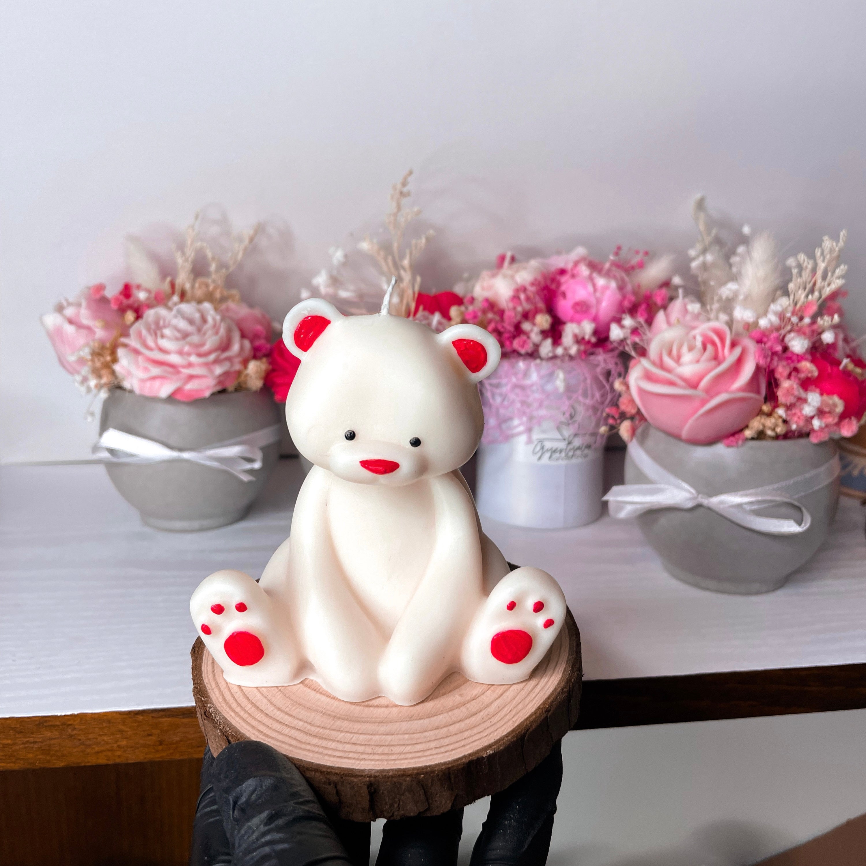 Festett mackó illatgyertya