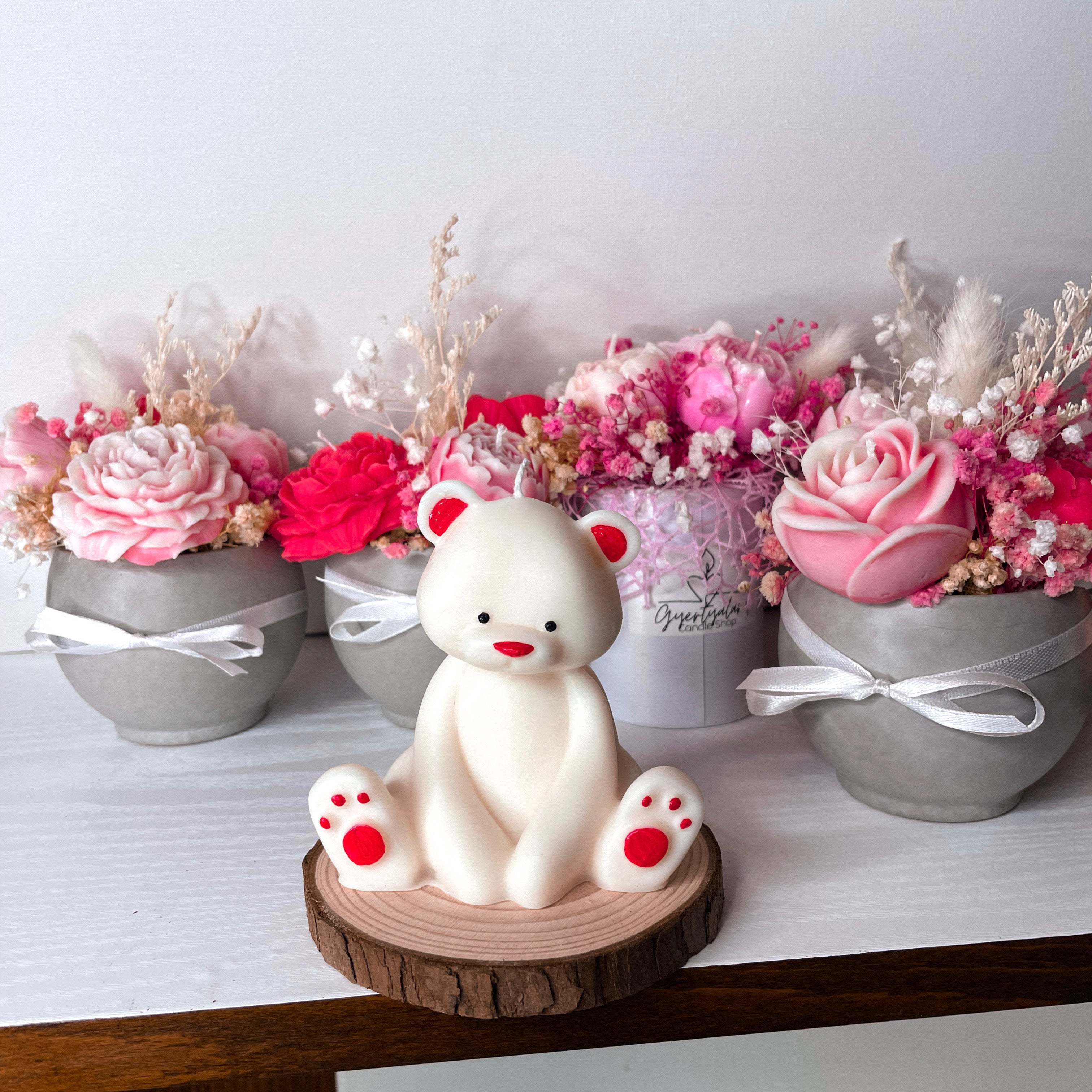 Festett mackó illatgyertya