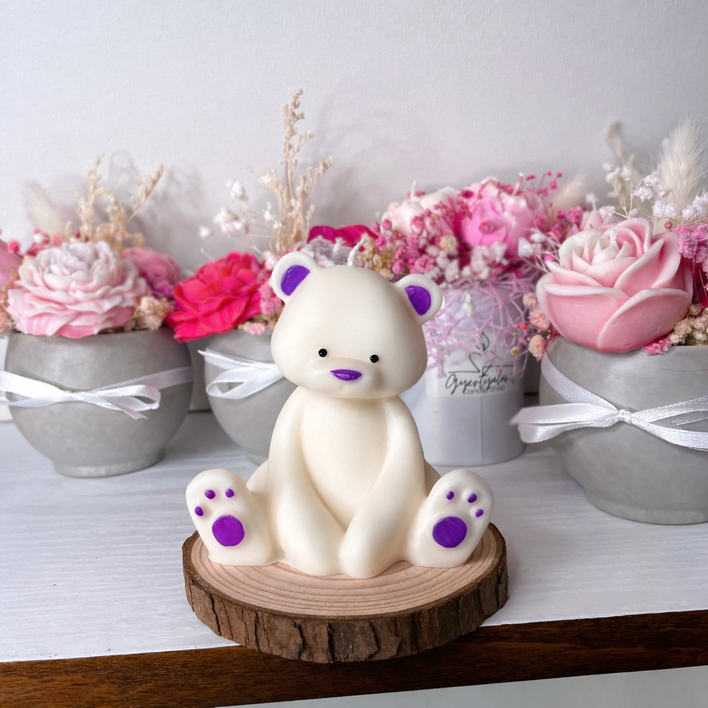 Festett mackó illatgyertya