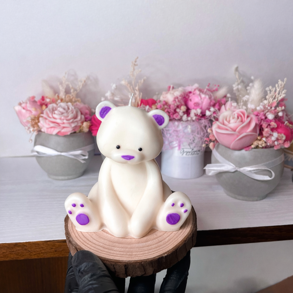 Festett mackó illatgyertya